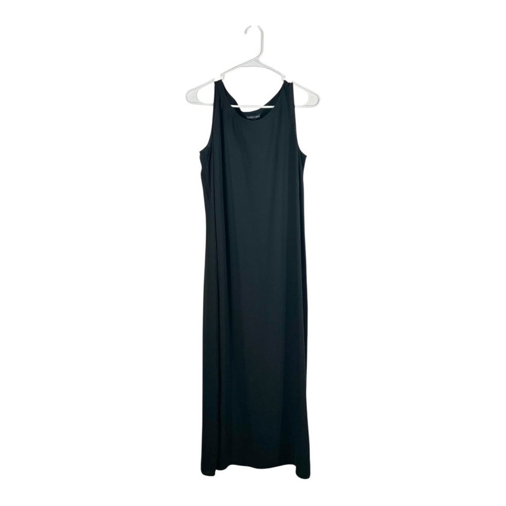 Eileen Fisher Black Midi Dress with Back Middle Slit Size XS